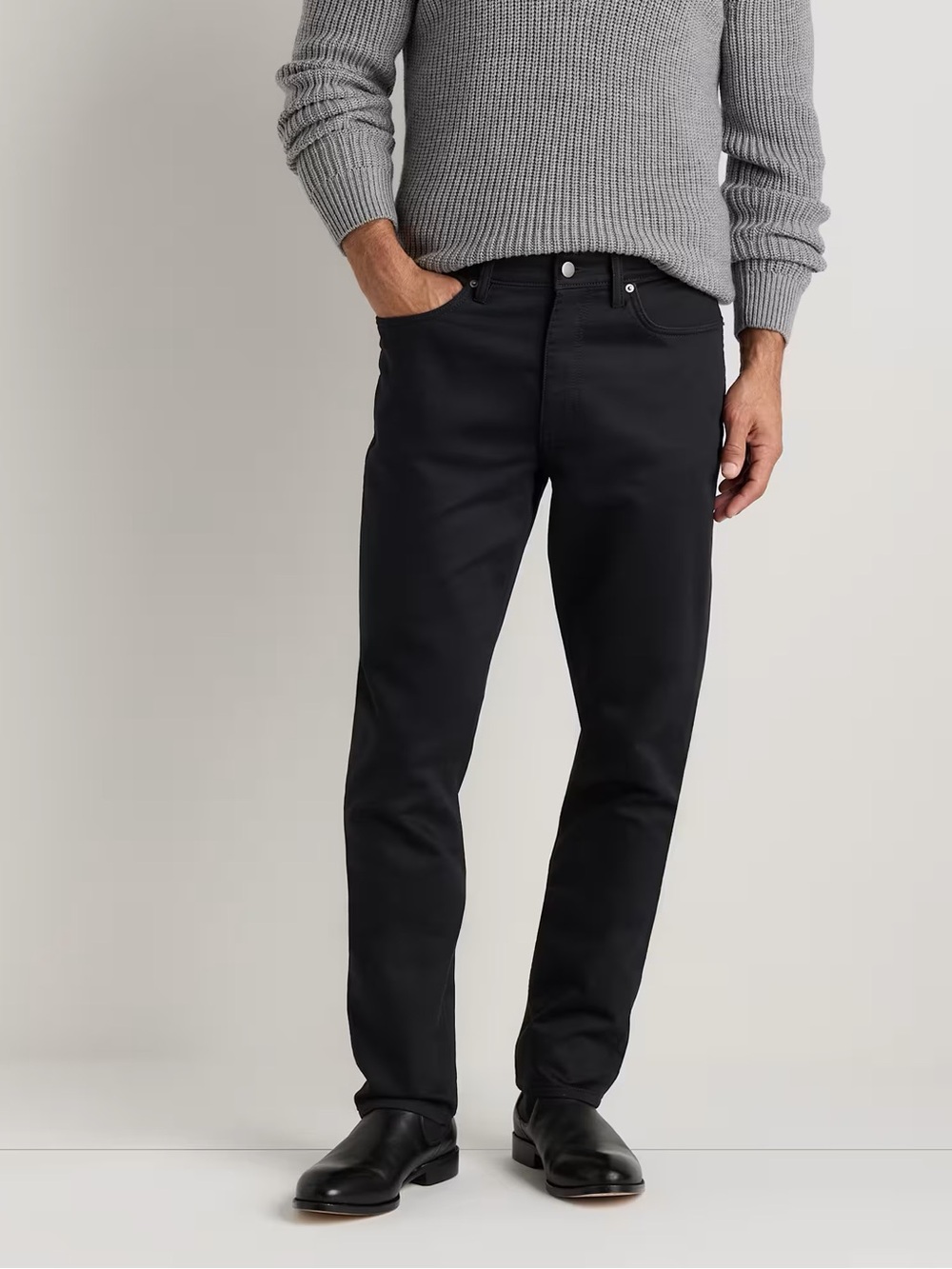 NWT Quince Comfort Stretch Traveler 5-Pocket Pants Athletic Tapered Black 34x34
